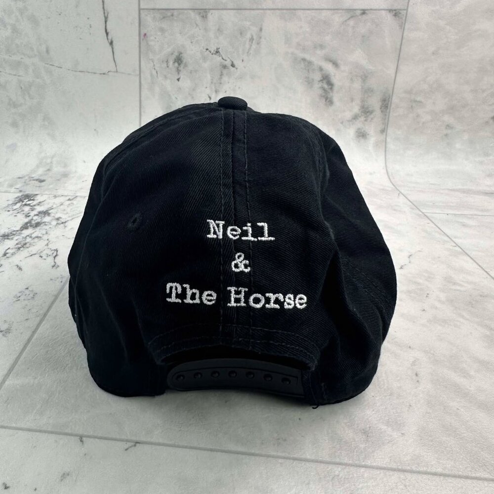 Neil Young & The Horse Black Cap Hat adjustable - Picture 2 of 3